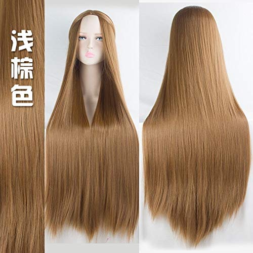 Biamoxer 100cm lange Perücken Klassische synthetische Hochtemperatur-Faserperücken Kostüm Cosplay Perücken Cosplay Gesichtshaar Party 20 Farbe Cosplay 12 von GJBXP