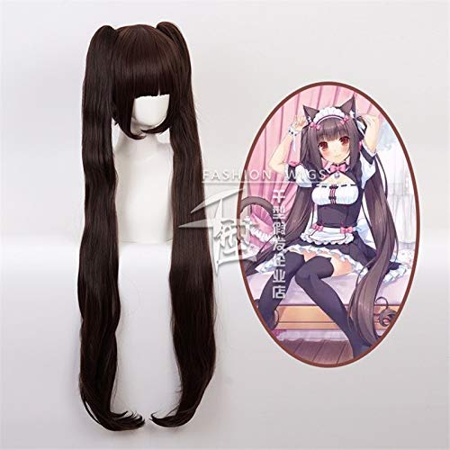 Chocola Nekopara Cosplay Perücke Schokolade Hitzebeständiges synthetisches Haar Chocola Cosplay Haar von GJBXP