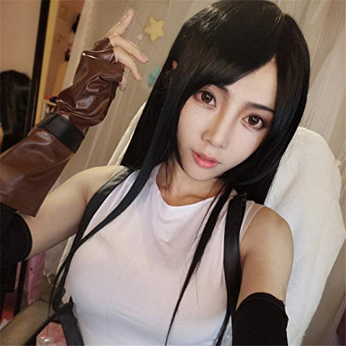 Final Fantasy Noctis Lucis Caelum Tifa.lockhart Cosplay Perücken Schwarz Lange Gerade Hitzebeständige Kunsthaarperücke für erwachsene Männer Final Fantasy Noctis Lucis Caelum Tifa.lockhart Cosplay Perücken Schwarz Lange Gerade Hitzebeständige Kunsthaarperücke für erwachsene Männer von GJBXP