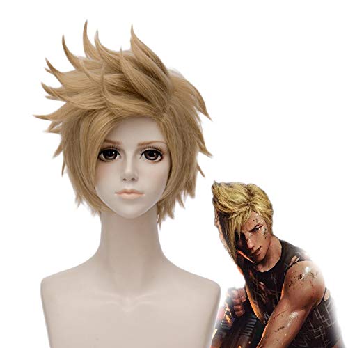 Final Fantasy Vii 7 Cloud Strife Golden Blonde Cosplay Wigs High Temperature Fiber Hair Wig + Wig Cap Hc-Kl von GJBXP