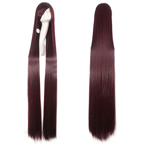 GJBXP 150 cm Super Lange Gerade Perücke Schwarz Blond Weiß Blau Rot Blond Anime Cosplay Perücken Für Frauen Halloween Kostüm Synthetische Haar brown03 von GJBXP