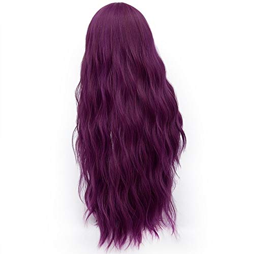 GJBXP 28 zoll Lange Lockige Blau Blond Grün Rosa Perücke Synthetische Natürliche Haar Anime Cosplay Halloween Kostüm Party Perücken Für Frauen lila 8 von GJBXP
