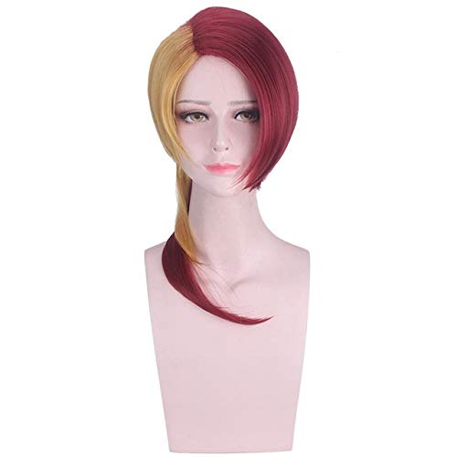 GJBXP Anime Land Der Glänzenden Roten Zinnober Gelben Diamanten Grüne Jade Phosphophyllite Perücke Houseki Keine Kuni Cosplay Perücken Schwarzes Haar Champagner von GJBXP