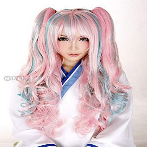 GJBXP Anime VOCALOID Miku Bunte Harajuku Lolita Lockige Cosplay Perücke Kostüm Kunsthaar Perücken Mit Doppelclip Pferdeschwänze bunte 1 GJBXP Anime VOCALOID Miku Bunte Harajuku Lolita Lockige Cosplay Perücke Kostüm Kunsthaar Perücken Mit Doppelclip Pferdeschwänze bunte 1 von GJBXP