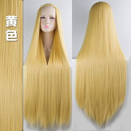 GJBXP Biamoxer 100 Cm Lange Perücken Klassische Hochtemperaturfaser Synthetische Perücken Kostüm Cosplay Perücken Cosplay Gesichtshaar Party 20 Farbe 6 von GJBXP