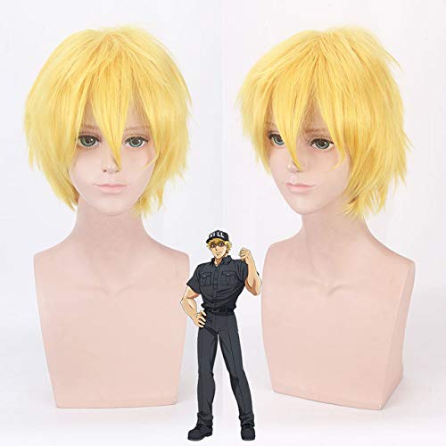 GJBXP Biamoxer Hataraku Saibou Cosplay Perücke Rote Blutkörperchen Bei Der Arbeit Makrophagen Blutplättchen Plt Lange Gerade Kunsthaar 3 von GJBXP