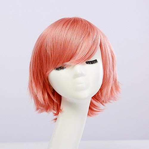GJBXP Fahion Günstige Synthetische Kurze Herrenperücke Weiß Lila Blau Gelb Schwarz Silber Grau Grün Rot Anime Cosplay Perücken Für Party 30 cm rose rot GJBXP Fahion Günstige Synthetische Kurze Herrenperücke Weiß Lila Blau Gelb Schwarz Silber Grau Grün Rot Anime Cosplay Perücken Für Party 30 cm rose rot von GJBXP