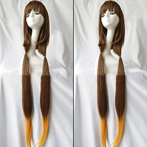 GJBXP Funken Anime Koji Manji gebrochen Cosplay Perücke braun gelb Farbverlauf Cosplay von GJBXP