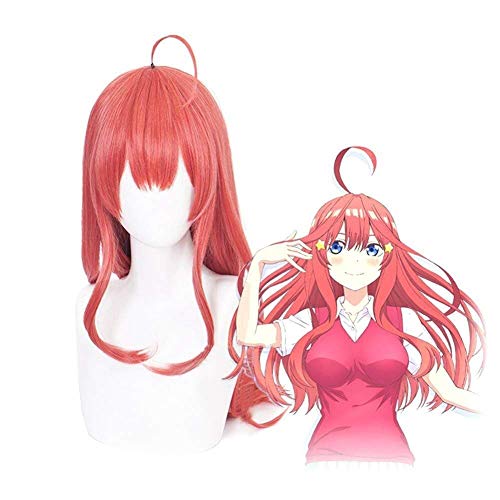 GJBXP Haarteile Anime Cosplay Perücke, Wassermelone Rot Lange Glatte Haare, Hochtemperatur Draht Mädchen Perücke Anime Fans Geschenk von GJBXP