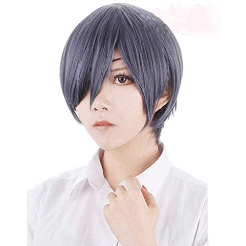GJBXP Haarteile Anime Cosplay Perücke, kurzes glattes Haar, hochtemperaturbeständige Faser Pferdeschwanz, 30CM GJBXP Haarteile Anime Cosplay Perücke, kurzes glattes Haar, hochtemperaturbeständige Faser Pferdeschwanz, 30CM von GJBXP