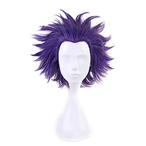 GJBXP Haarteile Anime Cosplay Perücke Neuheit Gemischt Lila Hochtemperatur Seide Juvenile Anti-Warping Perücke Anime Fans Geschenk, 35 CM von GJBXP