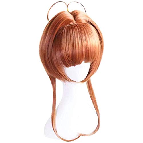 GJBXP Haarteile Anime Cosplay Rose Net Perücken, Hochtemperaturbeständige Faser Haar, Shprt Glattes Haar, 45 cm / 17,7 '' von GJBXP