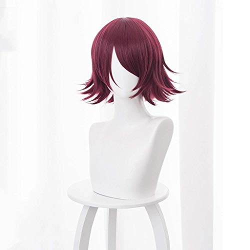 GJBXP Haarteile Arknights ， Anime Cosplay Rose Net Perücken Hochtemperaturbeständige Faser Bob Kurze Haare Lila 14 Zoll von GJBXP