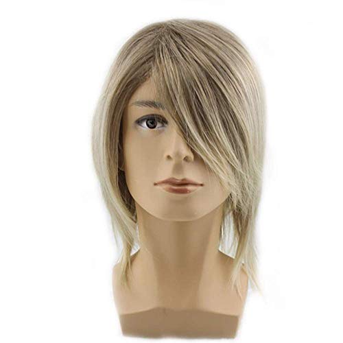 GJBXP Haarteile Europa und Die Vereinigten Staaten heißer Anime Kurze Perücke Universal Cosplay Anime Männer Gold Harajuku Stil Anti-Warping Kurze Haare von GJBXP