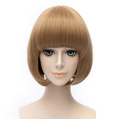 GJBXP Haarteile Kurze Gerade Pony Bob Haar Perücke Touken Ranbu Online Maeda Toushirou Anime Cosplay Perücke, Hochtemperaturbeständige Faser, 30 CM von GJBXP