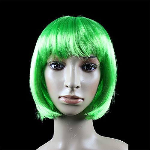 GJBXP Haarteile Party Ball Perücke Haar Set Student BOBO Haar Nicht Mainstream Welle Kopf Cosplay Grün GJBXP Haarteile Party Ball Perücke Haar Set Student BOBO Haar Nicht Mainstream Welle Kopf Cosplay Grün von GJBXP