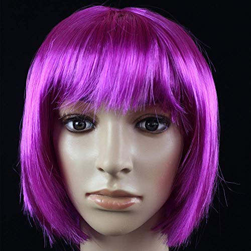 GJBXP Haarteile Party Ball Perücke Haar Set Student BOBO Haar Nicht Mainstream Welle Kopf Cosplay Lila-a GJBXP Haarteile Party Ball Perücke Haar Set Student BOBO Haar Nicht Mainstream Welle Kopf Cosplay Lila-a von GJBXP