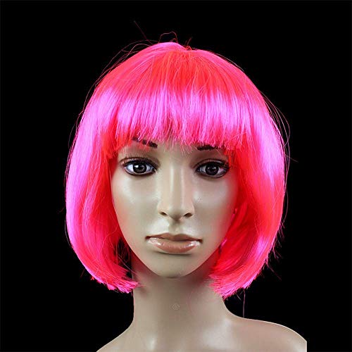 GJBXP Haarteile Party Ball Perücke Haar Set Student BOBO Haar Nicht Mainstream Welle Kopf Cosplay Rosa von GJBXP