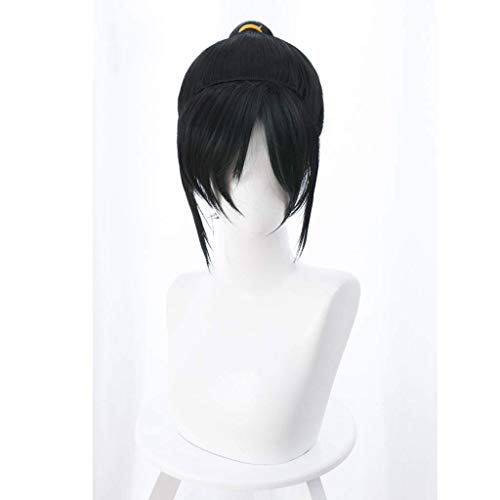 GJBXP Haarteile Ralph Breaks The Internet Anime Cosplay Rose Net Perücken Hochtemperaturbeständige Faser Pferdeschwanz Schwarz 13 Zoll von GJBXP