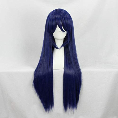 GJBXP Haarteile lieben Live! Anime Cosplay Rose Net Perücken hochtemperaturbeständige Faser lange glatte Haare blau 31,5 Zoll von GJBXP