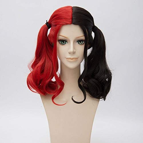 GJBXP Harley Quinn Selbstmordkommando Cosplay Perücke Halloween Cosplay Synthetische Perücke Für Frauen Zwei Pferdeschwänze Gold Haarteil Kostüm Kopfbedeckung 1 GJBXP Harley Quinn Selbstmordkommando Cosplay Perücke Halloween Cosplay Synthetische Perücke Für Frauen Zwei Pferdeschwänze Gold Haarteil Kostüm Kopfbedeckung 1 von GJBXP