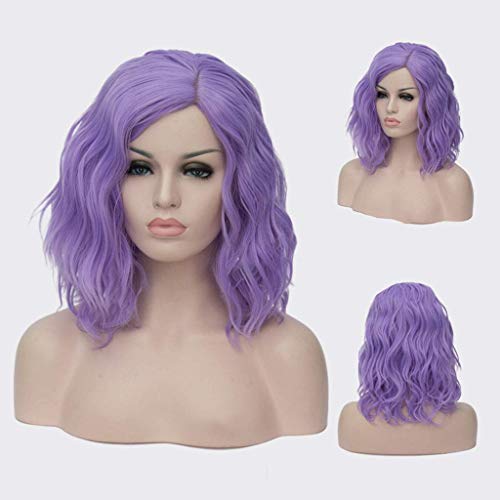 GJBXP Kurze Bob Wellige Lockige Perücke Rosa Ombre Perücken für Mädchen Hitzebeständige Kunstfaser Harajuku Cosplay Haar 14 zoll und 21 Farben Om-827 von GJBXP