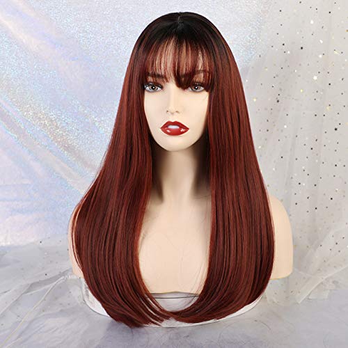 GJBXP Lange Gerade Perücken Mit Pony Natürliche Synthetische Perücken Omber Blonde Für Frauen Afroamerikaner Cosplay Perücken Hitzebeständige Faser Lc201-1 GJBXP Lange Gerade Perücken Mit Pony Natürliche Synthetische Perücken Omber Blonde Für Frauen Afroamerikaner Cosplay Perücken Hitzebeständige Faser Lc201-1 von GJBXP