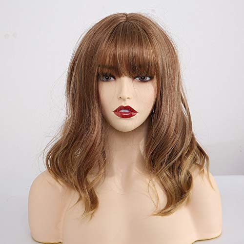 GJBXP Lange Synthetische Perücken Mit Pony Mixed Blonde Brown Natürliche Welle Perücken Für Weiße Frauen Cosplay Perücken Hitzebeständige Faser Perücken Lc220 GJBXP Lange Synthetische Perücken Mit Pony Mixed Blonde Brown Natürliche Welle Perücken Für Weiße Frauen Cosplay Perücken Hitzebeständige Faser Perücken Lc220 von GJBXP