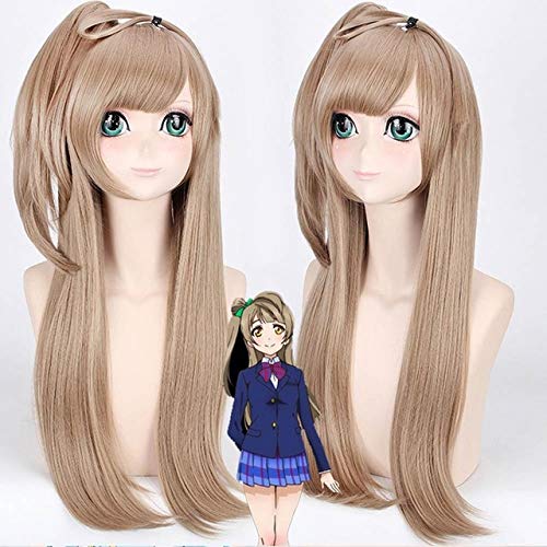GJBXP Liebe Live Perücken Lovelive Minami Kotori Tojo Nozomi Nico Cosplay Perücke Frauen Braun Blau Lange Gerade Pferdeschwanz Haar 2 von GJBXP