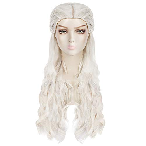 GJBXP Lied der Drachenmutter Eis- und Feuerperücke Daenerys Targalis Cosplay Perücke von GJBXP
