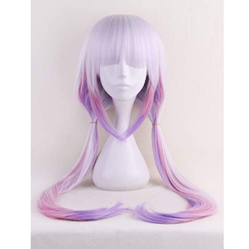 GJBXP Miss Kobayashi Dragon Maid Kanna Kamui Kunsthaar Hitzebeständige Cosplay Perücke Mit Doppel Brötchen lila ombre lang von GJBXP