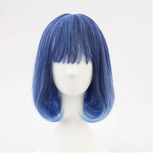 GJBXP New Blue Gradient White Kunsthaar Täglich Cosplay Perücke Lolita Perücke Kostüm Spielen Perücken Halloween Kostüme Haar 5039B von GJBXP
