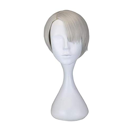 GJBXP Yuri Auf Eis Yuri Plisetsky Cosplay Perücken Victor Nikiforov Männer Erwachsene Grau Und Blond Kurze Glatte Haare Grau GJBXP Yuri Auf Eis Yuri Plisetsky Cosplay Perücken Victor Nikiforov Männer Erwachsene Grau Und Blond Kurze Glatte Haare Grau von GJBXP