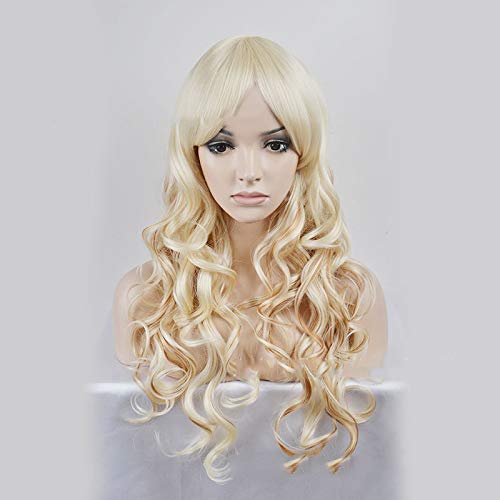 GJBXP europäischen und amerikanischen Perücke Cosplay Anime Perücke hellblond lange lockige Haare von GJBXP