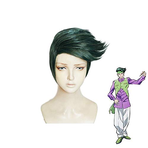 JOJOs bizarres Abenteuer Goldener Wind Rohan Kishibe Perücke Cosplay Kostüm Hitzebeständiges Kunsthaar Männer Frauen Party Perücken von GJBXP