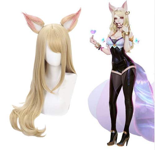 K/DA kda Ahri Neunschwänziger Fox Cosplay Haarperücke + Ohr + Perückenkappe Eine Größe, wie das Bild zeigt K/DA kda Ahri Neunschwänziger Fox Cosplay Haarperücke + Ohr + Perückenkappe Eine Größe, wie das Bild zeigt von GJBXP