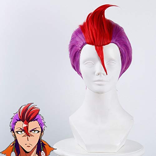 Kurze schwarz-rote Mischung geschichtetes synthetisches Haar Haftanstalt Nanbaka Jyugo Nr. 15 Nr. 25 Niko Nr. 69 Rock Cosplay Perücke + Perückenkappe Einheitsgröße wie auf dem Bild Kurze schwarz-rote Mischung geschichtetes synthetisches Haar Haftanstalt Nanbaka Jyugo Nr. 15 Nr. 25 Niko Nr. 69 Rock Cosplay Perücke + Perückenkappe Einheitsgröße wie auf dem Bild von GJBXP