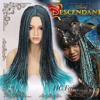 Nachkommen Cosplay Perücke Uma Ursula Tochter Zöpfe 75 cm lang Grün Schwarz Schwarz Dreadlocks Kunsthaar für Erwachsene + Perückenkappe Nachkommen wie auf dem Bild Nachkommen Cosplay Perücke Uma Ursula Tochter Zöpfe 75 cm lang Grün Schwarz Schwarz Dreadlocks Kunsthaar für Erwachsene + Perückenkappe Nachkommen wie auf dem Bild von GJBXP