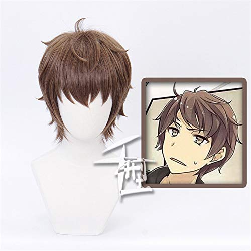 Schlingel träumt nicht von Häschen Mädchen Senpai Herren Azusagawa Sakuta Cosplay Perücke Azusagawa Sakuta Brown Styled Kurzhaar Perücken von GJBXP