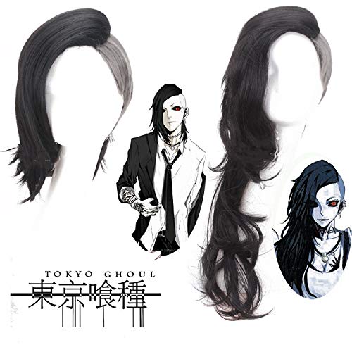 Tokyo Ghoul weibliche COS Perücke Mask Maker Uta Perücke lange schwarz und silber grau Anime Cosplay Perücken + Perücke Kappe Einheitsgröße wie das Bild Tokyo Ghoul weibliche COS Perücke Mask Maker Uta Perücke lange schwarz und silber grau Anime Cosplay Perücken + Perücke Kappe Einheitsgröße wie das Bild von GJBXP