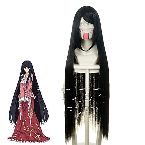 Tou Hou Projekt Reiuji Utsuho Cosplay Perücke Lang Gerade Schwarz Hitzebeständig Faserhaar Halloween Anime Kostüm Perücken Kuzz038O von GJBXP