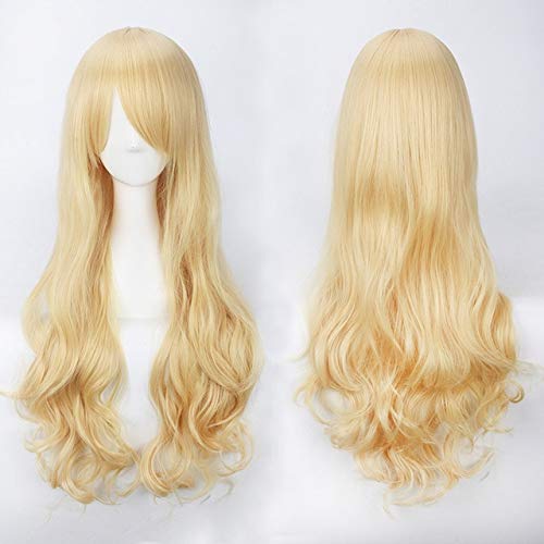 hochwertige 80CM lange gewellte Perücke 32 '' Anime Lolita synthetisches Haar Frauen Cosplay Perücken Halloween schwarz blond Naturhaar One Size lange gewellte Perücke 2 hochwertige 80CM lange gewellte Perücke 32 '' Anime Lolita synthetisches Haar Frauen Cosplay Perücken Halloween schwarz blond Naturhaar One Size lange gewellte Perücke 2 von GJBXP