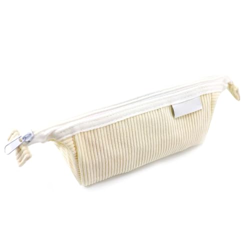 GJKLO Federmäppchen mit grossem Fassungsvermögen, Mäppchen, Schreibwarenbeutel Bleistift Beutel für Middle School College Office Studentin Mädchen Geschenk, Beige von GJKLO