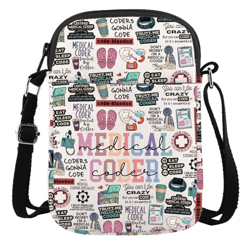 GJTIM Medizinischer Coder Wertschätzungsgeschenk, klinischer Coder Medizinischer Rechner, Geschenk, Medizinischer Coder Crossbody Bag (Medical Coder CR) von GJTIM