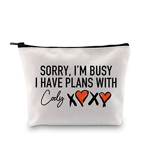 GJTIM XOXO Cody Make-up-Tasche für Damen, Fitnessstudio, Kulturbeutel, Sorry I'm Busy I have Plans With Cody Fitness Reisezubehör, Reißverschlusstasche für Fans, Plans With Cody Bag, Medium von GJTIM