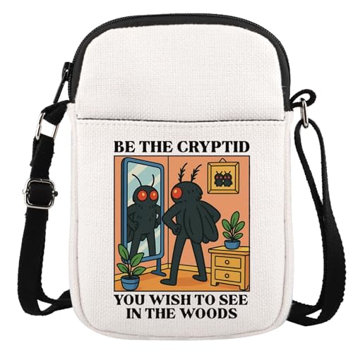 Mothman Cryptid Creature Gift Mothman Lover Gift Be The Cryptid You Wish To See Kawaii Retro Anime Crossbody Bag, Be the Cryptid Cryptid Cr von GJTIM