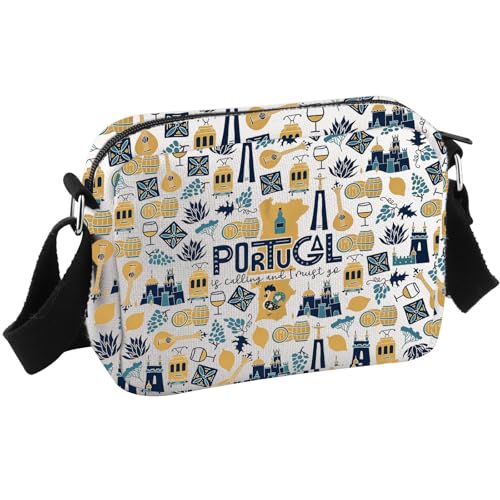 Portugal Urlaub Reise Geschenk Portugal Junggesellinnenabschied Geschenk Portugal Is Calling I Must Go Travel Crossbody Bag, Portugal Hkb, Multifunktional: von GJTIM
