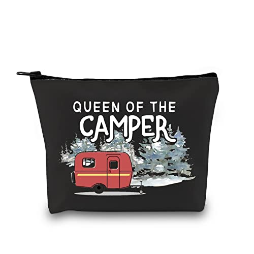 Queen of the Camper Make-up-Tasche, Outdoor, Camping, Camper, Mädchen, Neuheit, Kosmetik, Wohnmobil, Geschenk, Camper Queen Black von GJTIM
