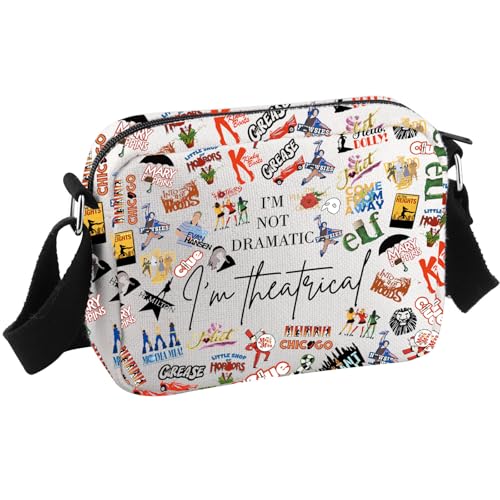 Umhängetasche mit Reißverschluss und Aufschrift "I'm Not Dramatic I'm Theatrical Musical", mit Reißverschluss, Theatermusik Hkb, Multifunktional: von GJTIM