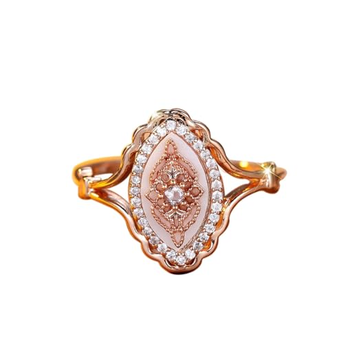 GJYombuke Einfache Welle Spitze Ring Damen Personalisiert Vintage Court Style Ring Goldringe für Frauen Versprechen Ringe für Sie, Messing, Zirkonia GJYombuke Einfache Welle Spitze Ring Damen Personalisiert Vintage Court Style Ring Goldringe für Frauen Versprechen Ringe für Sie, Messing, Zirkonia von GJYombuke